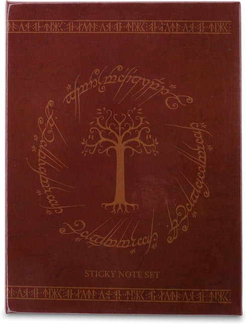 The Lord of The Rings Gondor and Elven Text Sticky Note and Tab Box Set - Notepad Stationery Paper for School and