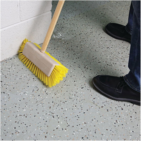 BWK3410 10 Boardwalk in. Brush Yellow Polypropylene Bristles Dual-Surface Scrub Brush