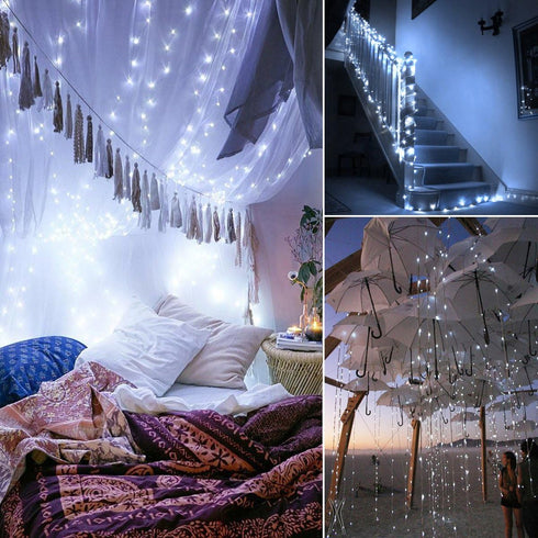 AMIR Upgraded Solar String Lights Outdoor, 39Feet 120 LED, 8 Modes Copper Wire Light, Waterproof Solar Decoration