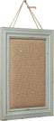 SOFE Cute Linen Small Bulletin Board, 15.7×12 Inches Decorative Cork Board with Blue Frame for Home Office School