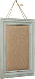 SOFE Cute Linen Small Bulletin Board, 15.7×12 Inches Decorative Cork Board with Blue Frame for Home Office School