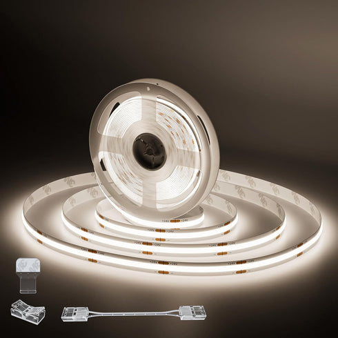 PAUTIX 24V LED Strip Light Cool White 5000K,20ft/6.1m COB LED Strip Light,Super