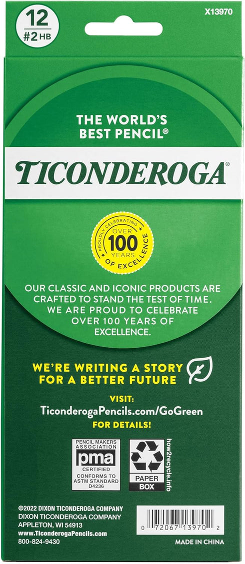 Ticonderoga Noir Wood-Cased Pencils, Pre-Sharpened #2 HB, Holographic, Pack of 6, 72 Count Total