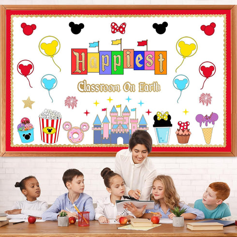 LioNergy Magical Mouse Classroom Bulletin Board Decoration Happiest Class room on Earth Bulletin Board Kit Mouse