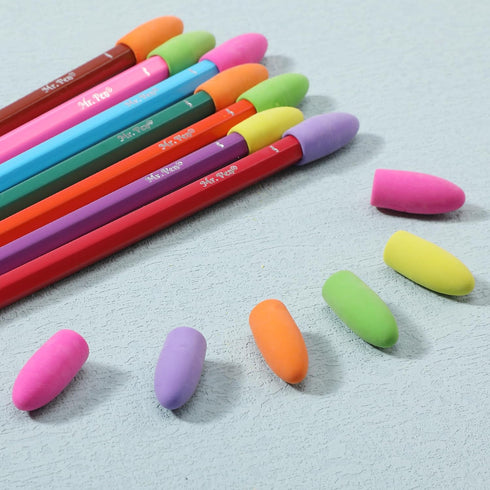 Mr. Pen Pencil Erasers Toppers, 120 Pack Colorful Erasers for Pencils, Pencil Top Erasers, Pencil Cap Erasers