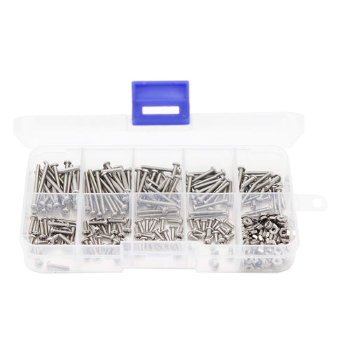 binifiMux 300pcs Assortment Kit of 2-56 Pan Phillips Machine Screws & Hex Nuts, 304 Stainless Steel