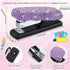 Bling Crystal Stapler Gift Sparkly Diamond Stapler for Desk Handmade Clay Rhinestone Machine Cute Stapler Pretty Office Stationery Kit Stylish Accessory for Girl Women Lady Christmas (Purple) by Yexiya