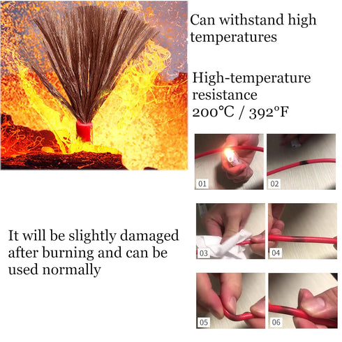 22 22 23ft/7m 6 AWG Stranded Wire Kit Silicone Coated Copper Wires Gauge Pre-Tinned Each Spool, Colors (Black, Red