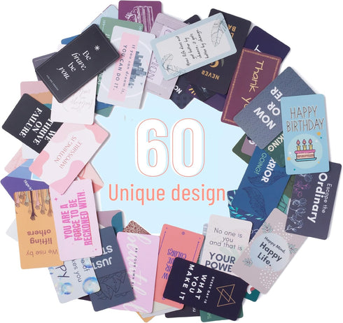 Mr. Pen Motivational Cards - 60 pcs Positive Affirmations with Unique Quotes, Inspirational Note Cards, Kindness Notes