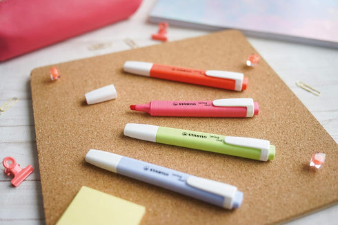 STABILO Highlighter Swing Cool Pastel, Wallet of 4 Assorted Colors