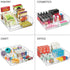 6 Closets, 2 Pack mDesign Plastic Home Office Wide Bin Organizer with Compartments for Cabinets, Drawers, Desks