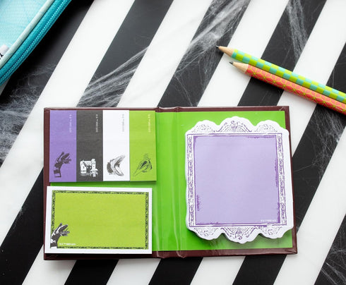 Beetlejuice Handbook for The Recently Deceased - Sticky Note and Tab Box Set, Notepad Stationery for Office