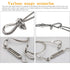 16pcs Wire Rope Cable Clip/Clamp, 16pcs Thimble, 16pcs Aluminum Crimping Loop for 3/16 Inch Wire Rope