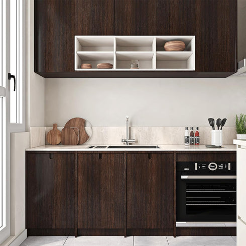 17.7x276 Countertops Counter ReWallpaper Brown Wood Contact Paper Thick Walnut Wood Grain Peel and Stick Kitchen
