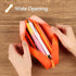 Gradient Color Silicone Pencil Holder Case, Waterproof Pencil Pouch for School Supplies Office College (Orange)