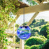 VCUTEKA Solar Chandelier Outdoor, Hanging Glass Solar Light with Hook Up, Garden Lanterns Decor for Yard, Tree