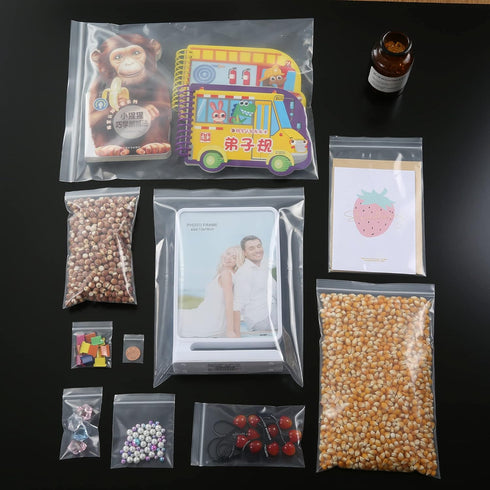 4 Mil Clear 1" x 1" Small Plastic Bags, Mini Resealable Zip Seal Lock Baggies, 100 PCS Thick