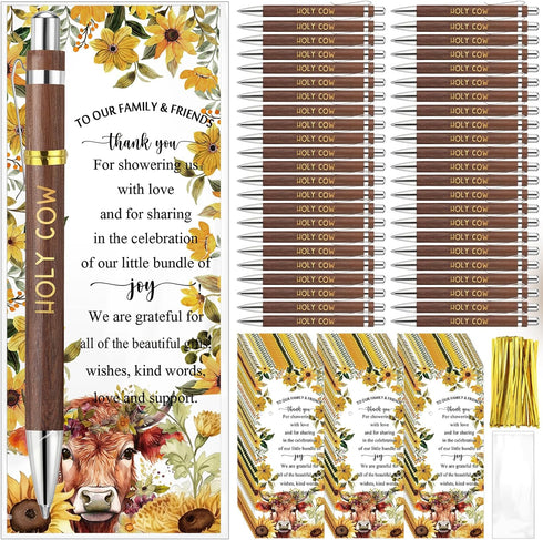 Spakon 50 Sets Highland Cow Baby Shower Party Gifts Bulk for Guests