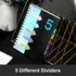 CAGIE 5 Subject Notebook with Dividers Spiral Notebooks 8.5 x 11 with Tabs Hardcover A4 Spiral Bound Journal for School Note Taking Work Organization, 220 Pages, Black