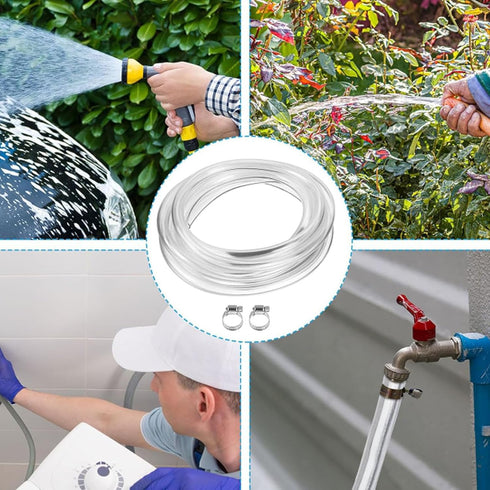 TOP-VIGOR 4mm ID 6mm OD PVC Clear Vinyl Tubing, 1M Length Food Grade Flexible Water Pipe for Transfer Water, Oil