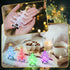 Glooglitter 8 7 Pcs LED Christmas Table Lights Lighted Tabletop Lights with USB Changing Colors Mini Christmas Tree