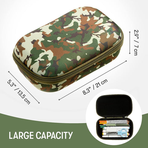 ZIPIT Camo Pencil Box for Boys | Pencil Case for School | Organizer Pencil Bag | Large Capacity Pencil Pouch by ZIPIT
