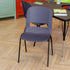 EMMA 15 661 lbs. + OLIVER Apis Heavy Duty Stack Chair - Navy Ergonomic Seat and Back - Powder Coated Frame - Stack High