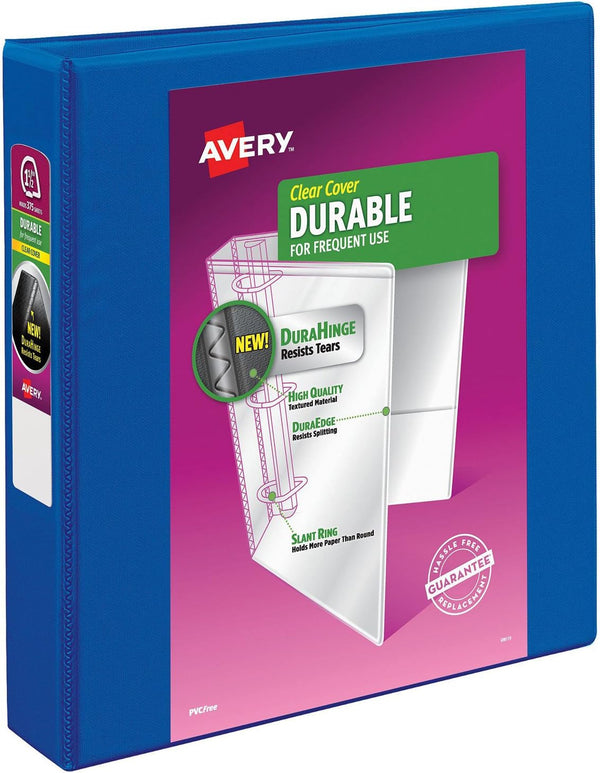 Avery Durable View Binder with 1-1/2" Gap Free Slant Ring (XZH1010) by AVERY