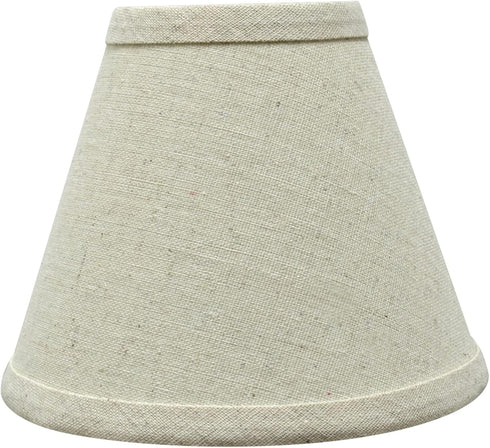 Aspen Creative 32101-2A, 3" 5" 4" Set 2 Hardback Empire Clip-On Chandelier Lamp Shade, Off-White, Top x Bottom x Slant