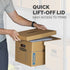 Bankers Box Classic Moving Box 12 Pack Kit, Reinforced Handles, Tape-Free Assembly, 8 Small and 4 Medium Boxes