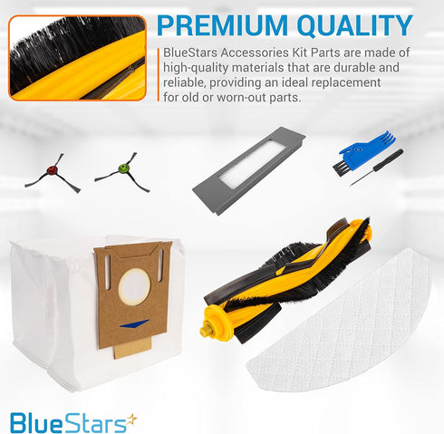 BlueStars Replacement Accessories Kit for ECOVACS DEEBOT OZMO T8, T8 AIVI, N8 Pro Robot Vacuum