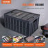 65L 3 Packs, VEVOR Collapsible Storage Bins with Lids Stackable Utility Crates with Handles, Large Folding Containers