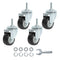 Finnhomy 2 Inch Heavy Duty Stem Caster Wheels, Threaded Swivel Casters Set of 4 for Wire Shelves - Black