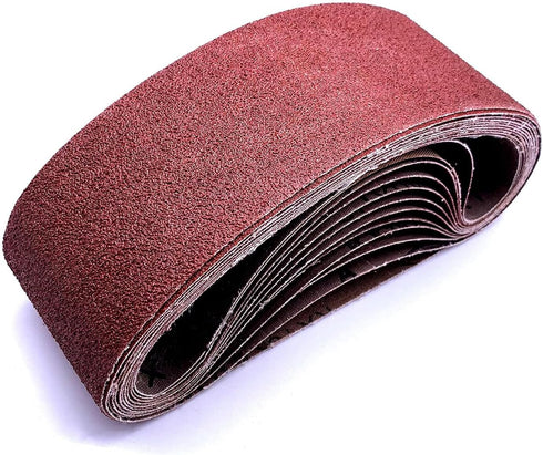 3 x 18 Inch Sanding Belts, 40 Grit Aluminum Oxide Belt Sander Paper for Woodworking, 12 Pack