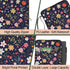 Floral Print Cute Book Sleeve, Waterproof PU Leather Travel Book Carrying Case, Book Protector Cover Bag with Zipper,