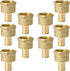 10-Pack PEX Fittings, 1/2" PEX x 1/2" Female NPT, Brass Crimp Fitting for PEX Pipes, ASTM F1807