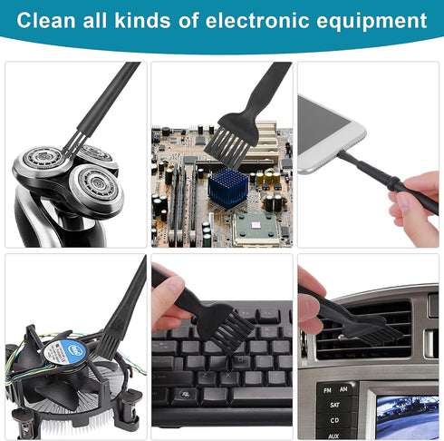 Set of 7 Keyboard Anti Static Brushes, Portable Cleaning Brushes for Computer Keyboard, Car, Lab