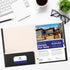 Better Office Products Black Paper 2 Pocket Folders with Prongs, 50 Pack, Letter Size