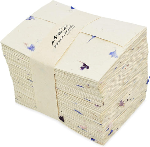 Kathmandu Valley Co. Handmade Lokta Paper Envelopes - 4x6 inch for Wedding Invitations, 100 Pack