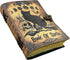Blank Spell Book of Shadows Grimoire Journal, Magic Cat Printed, Witchcraft Supplies, 7x5 inches Leather Sketchbook