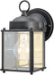 Westinghouse 6697200 One-Light Exterior Wall Lantern, Textured Black Finish on Steel with