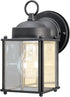 Westinghouse 6697200 One-Light Exterior Wall Lantern, Textured Black Finish on Steel with
