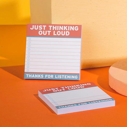 Knock Knock Thinking Out Loud Large Sticky Notes, 4 x 4-inches, Pack of 1