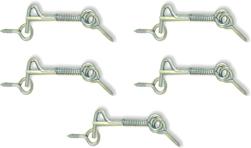 MI MADOL IMPORTS, LLC MADOL Safety Hook and Eye Latch, Zinc, 2 Inch 5 Pack