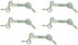 MI MADOL IMPORTS, LLC MADOL Safety Hook and Eye Latch, Zinc, 2 Inch 5 Pack