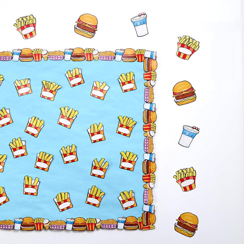 Eureka Fast Food Beef Up Your Writing Classroom Bulletin Board Set, 37 Pieces for Teachers