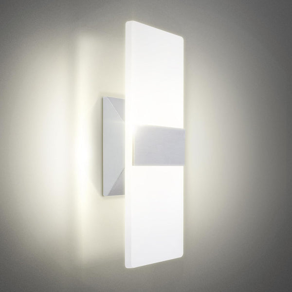 ASD 12 Inch Indoor LED Wall Sconce - 12W 2700K-5000K Dimmable Brushed