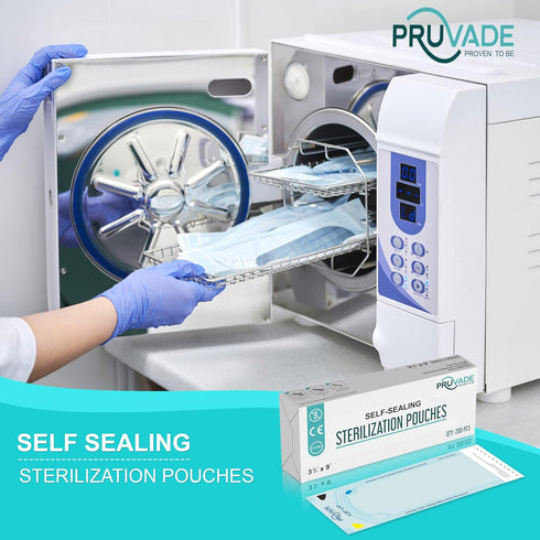 200 Pack 3.5 5.25 Lab-3.5x5.25 Sterilization Pouches - x Sterilizer Bags for Dental Offices - Autoclave Self Sealing