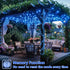 4 Pack 33ft 100 8 YEGUO Blue Solar Fairy Lights, Each LED Christmas Lights Outdoor Waterproof, Modes Sliver Wire Solar
