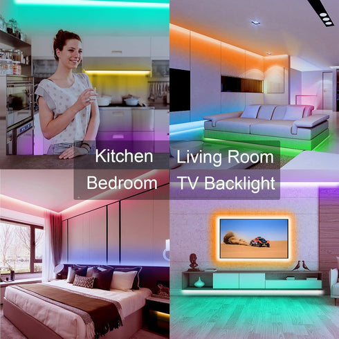 65.6 VOLIVO FT WiFi LED Strip Lights,LED Light Strip Compatible with Alexa and Google Home,App/Remote/Voice Controlled